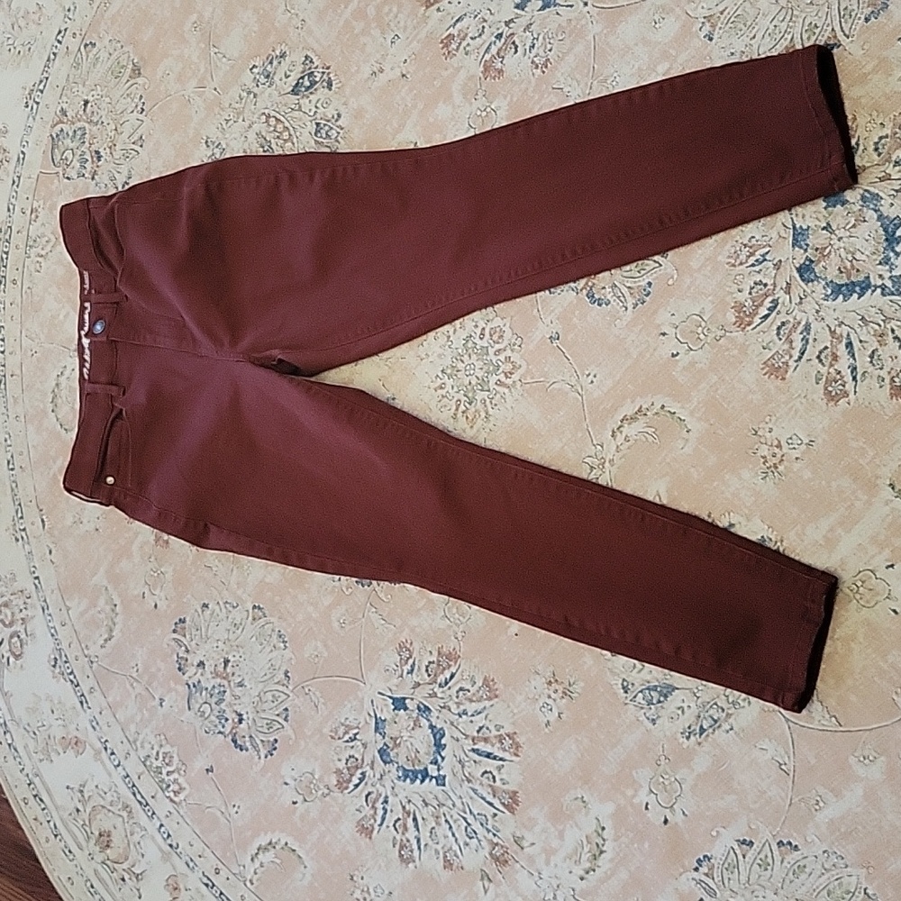 Eddie Bauer wine slightly covered high rise skinny jean stretch 5 pocket 10 EUC…